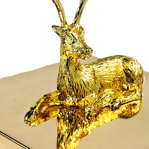 Deer Horns Metallic Table Clock