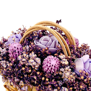 Handle Basket With Flowers