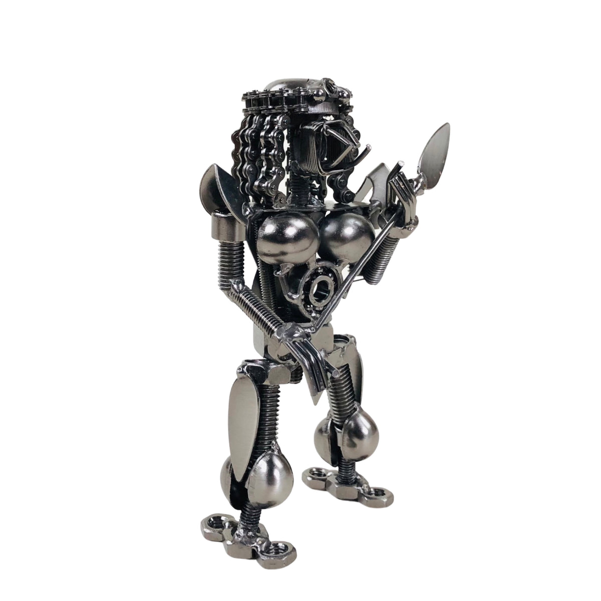 Metal Ghost Robot Statue