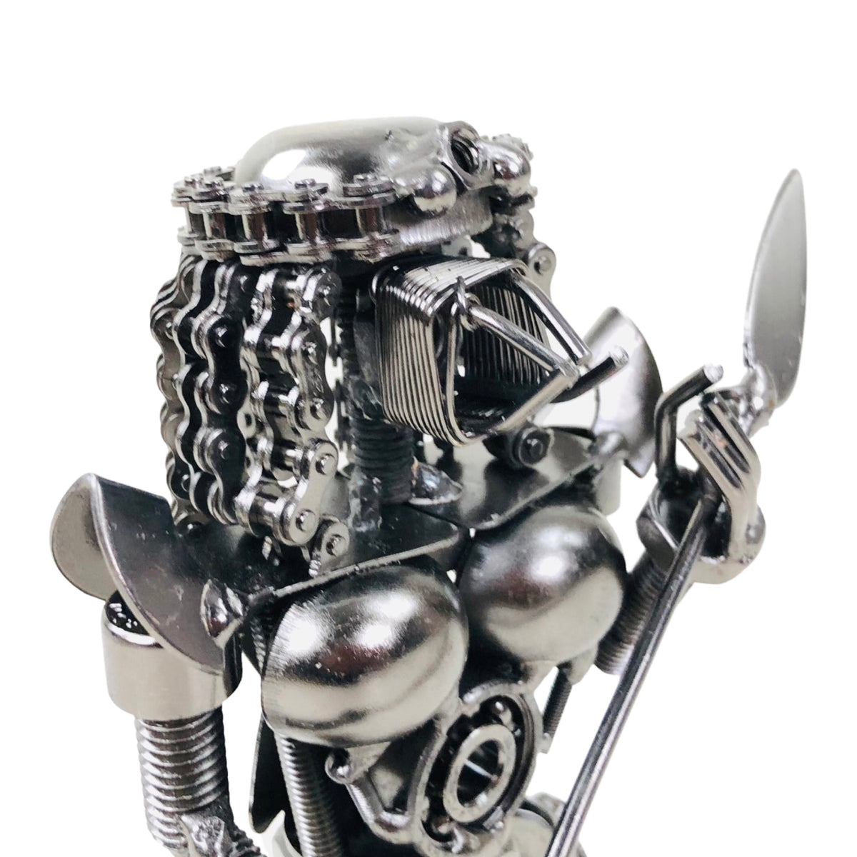 Metal Ghost Robot Statue