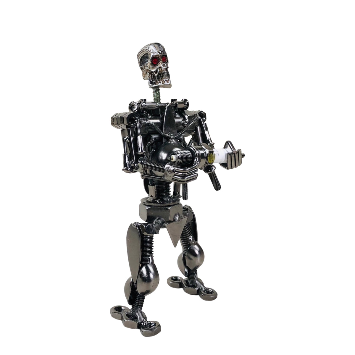 Metal Ghost Robot Statue