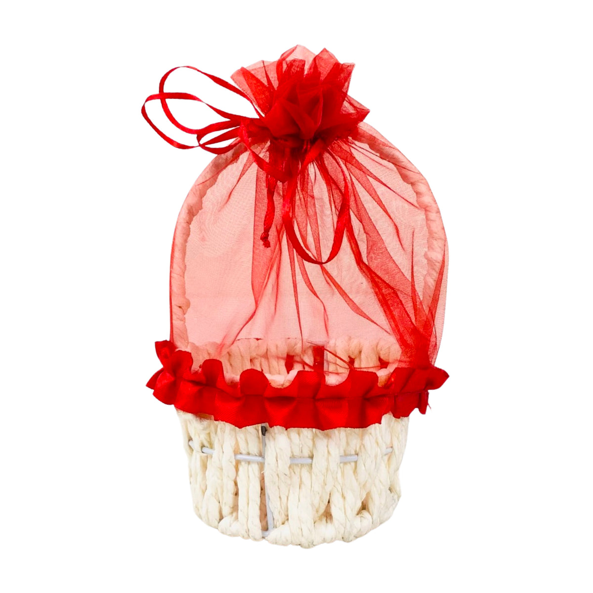 Braided Colorful Basket With Handle