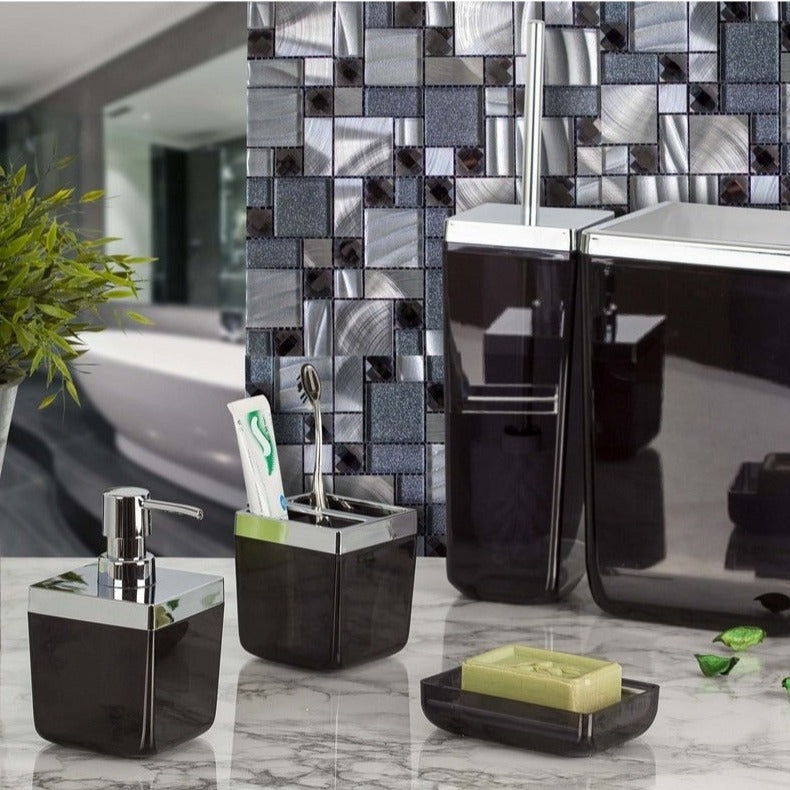 Tuscany Black Square Bathroom Set