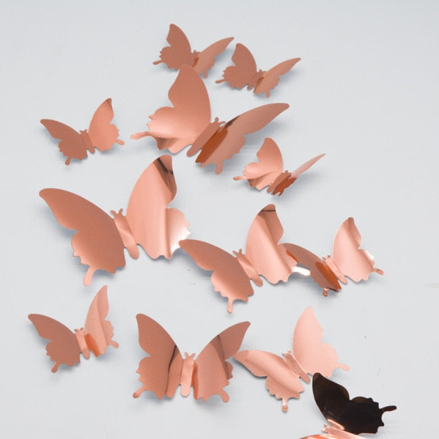 3D Mirror Butterfly (Set of 12)