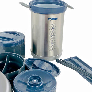 Premium Silver Decker Lunch Box Set