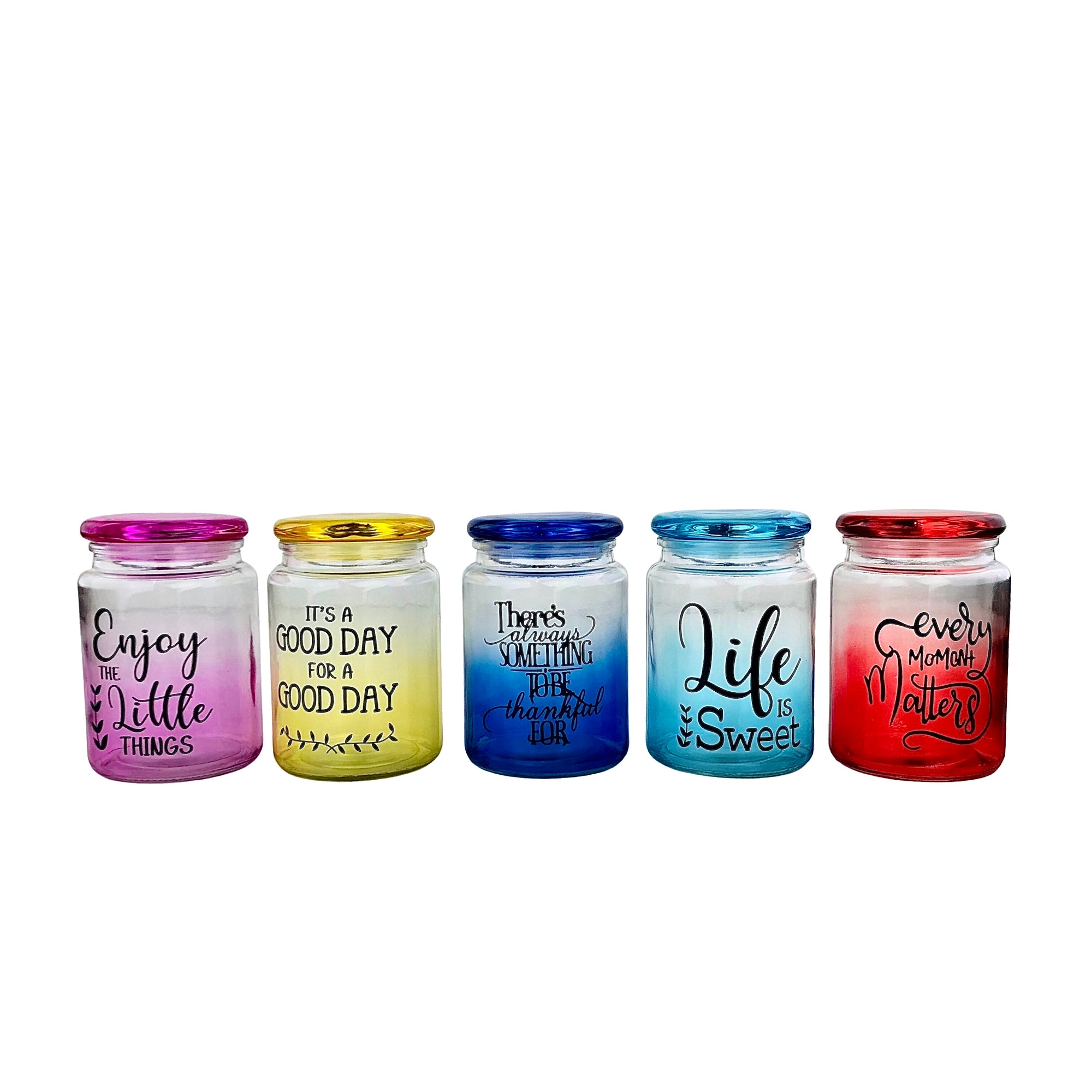 Colorful Glass Storage Jars