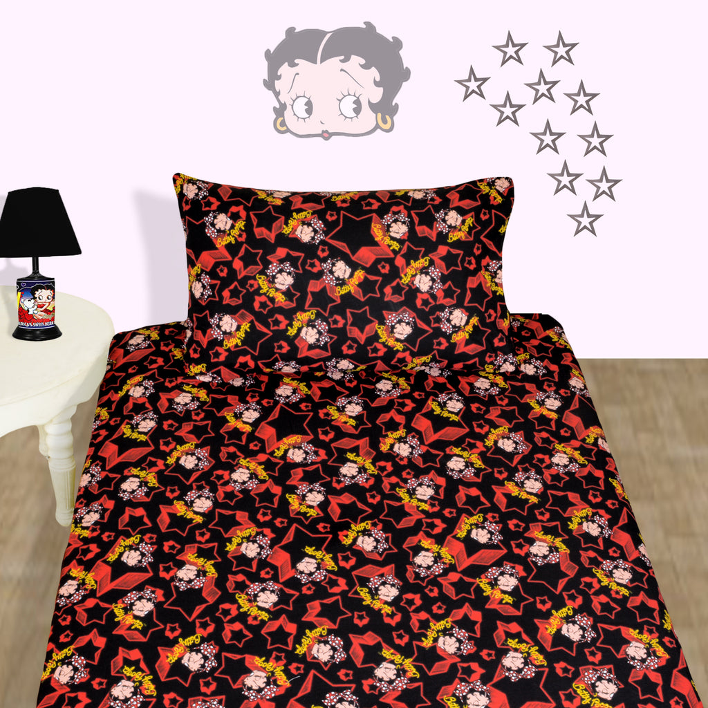 Betty Boop Classic Character Bed sheet with Pillow case Homsstore