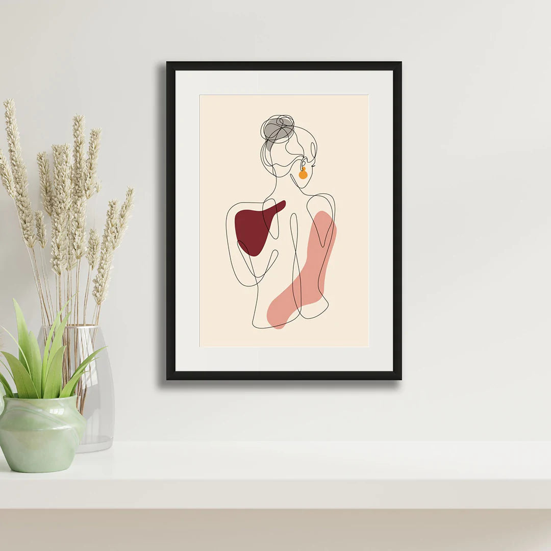 ROSEWOOD FIGURATIVE LINE ART